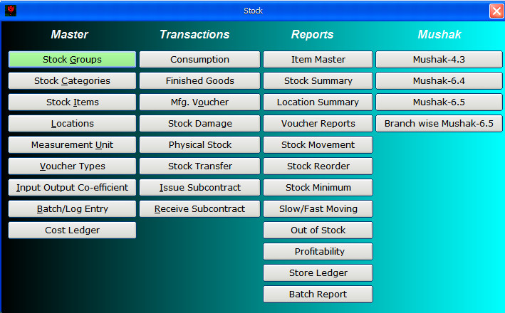 Stock-Menu
